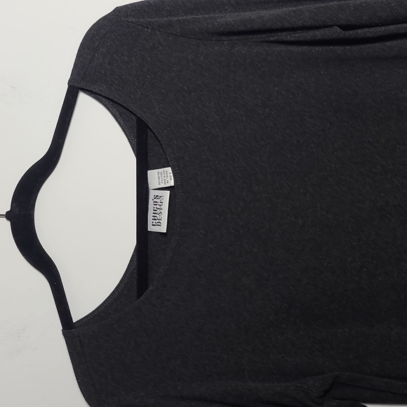 CHICO'S DESIGN Long Sleeve Stretch Grey Tunic Top Size 2 (12/14-L) - Picture 6 of 13